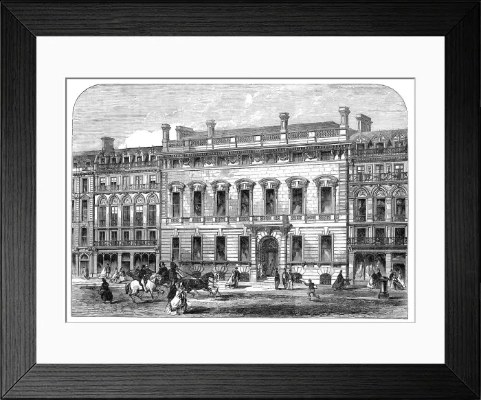 Framed Print : New building of the Garrick Club, King-Street, Covent-Garden, 1864. Creator: Unknown Framed Print : New building of the Garrick Club, King-Street, Covent-Garden, 1864. Creator: Unknown