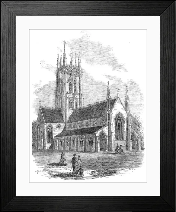 Framed Print : St. Saviour's Church, Clapham, 1864. Creator: Unknown Framed Print : St. Saviour's Church, Clapham, 1864. Creator: Unknown
