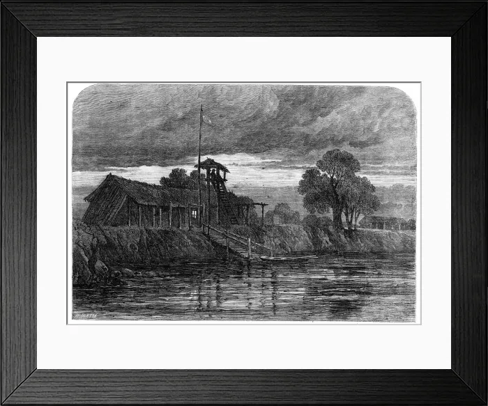 Framed Print : The Guard-house of Humaita, Paraguay, 1864. Creator: Mason Jackson Framed Print : The Guard-house of Humaita, Paraguay, 1864. Creator: Mason Jackson