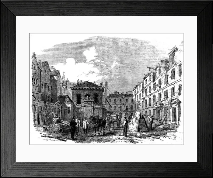 Framed Print : Demolition of Lyon's Inn, Strand, 1862. Creator: Unknown Framed Print : Demolition of Lyon's Inn, Strand, 1862. Creator: Unknown