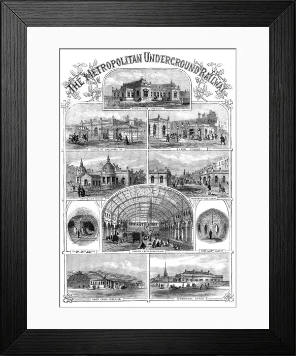 Framed Print : The Metropolitan Underground Railway, 1862. Creator: Unknown Framed Print : The Metropolitan Underground Railway, 1862. Creator: Unknown