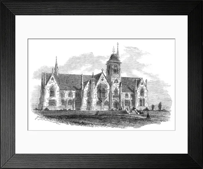 Framed Print : School for daughters of officers of the Army, Lansdowne College, Bath, 1864. Creator: Unknown Framed Print : School for daughters of officers of the Army, Lansdowne College, Bath, 1864. Creator: Unknown