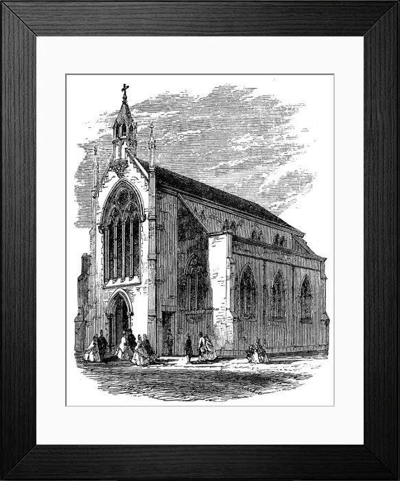 Framed Print : New English church at St. Pierre, Calais, 1862. Creator: Unknown