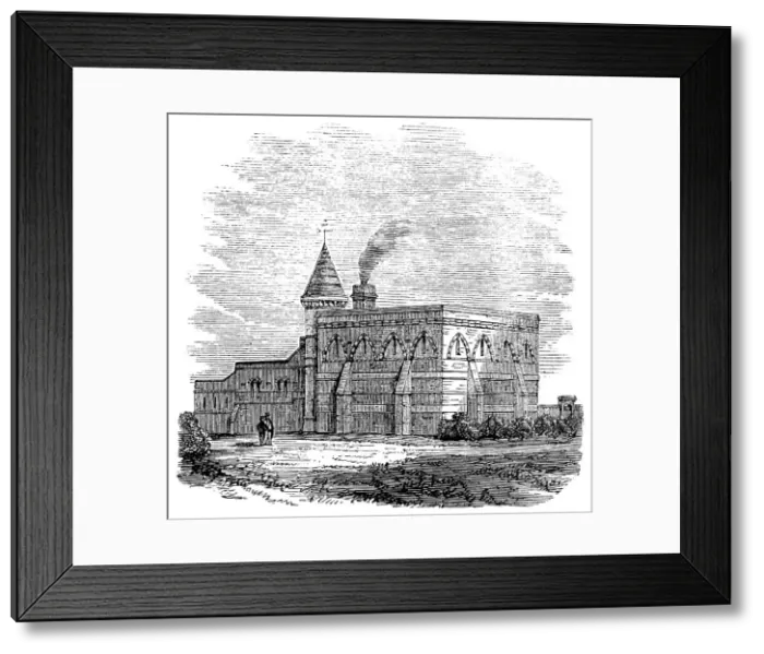 Framed Print : New waterworks at Caterham, Surrey, 1862. Creator: Unknown Framed Print : New waterworks at Caterham, Surrey, 1862. Creator: Unknown