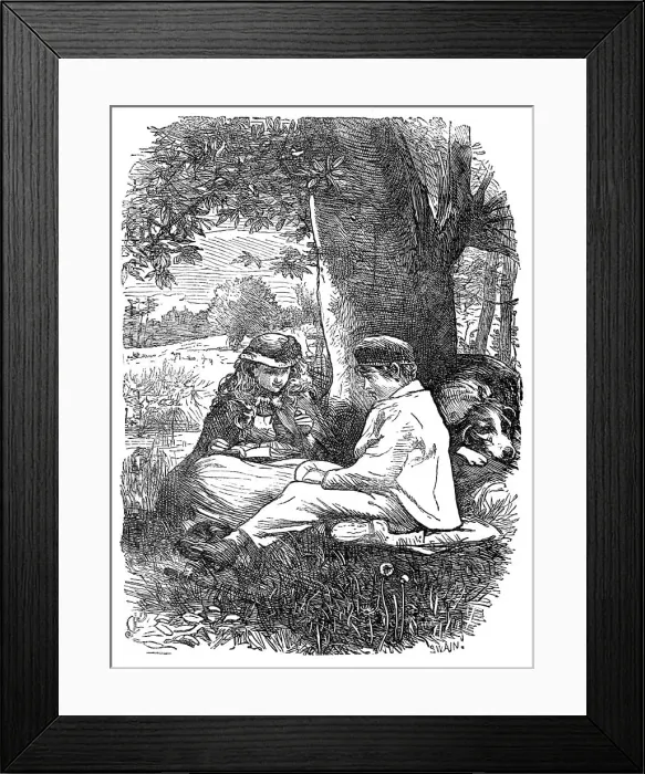 Framed Print : Hacco, The Dwarf: Maud and Robert, 1864. Creator: Swain. Hacco, The Dwarf: Maud and Robert, 1864. Creator: Swain Framed Print : Hacco, The Dwarf: Maud and Robert, 1864. Creator: Swain. Hacco, The Dwarf: Maud and Robert, 1864. Creator: Swain