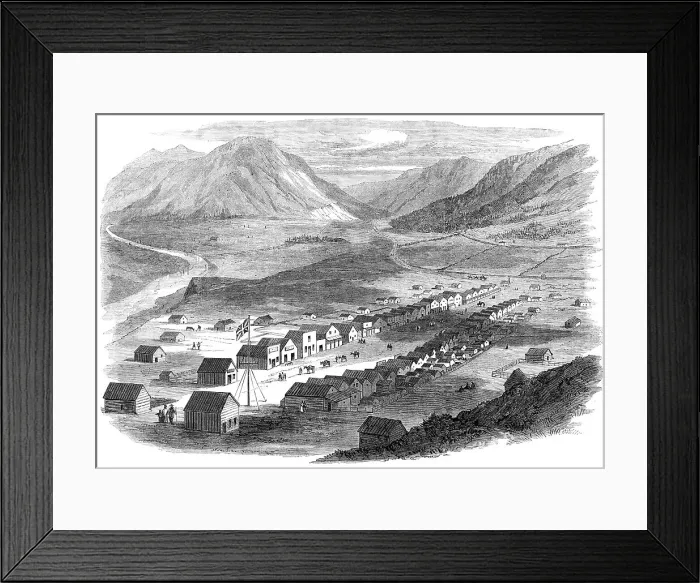 Framed Print : Sketches from British Columbia: Lilloett, on the Fraser River, 1864. Creator: Unknown Framed Print : Sketches from British Columbia: Lilloett, on the Fraser River, 1864. Creator: Unknown