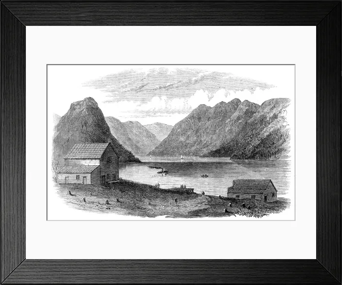 Framed Print : Sketches from British Columbia: Port Anderson, Anderson Lake, 1864. Creator: Unknown Framed Print : Sketches from British Columbia: Port Anderson, Anderson Lake, 1864. Creator: Unknown