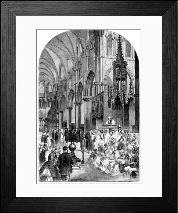 Framed Print : Enthronisation of the Most Rev. Dr. Charles Thomas Longley, Lord Archbishop of Canterbury... 1862. Creator: Unknown Framed Print : Enthronisation of the Most Rev. Dr. Charles Thomas Longley, Lord Archbishop of Canterbury... 1862. Creator: Unknown
