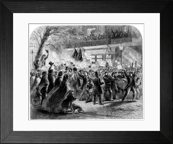 Framed Print : The election of Mr. Horatio Seymour, Governor of the State of New York…, 1862. Creator: Unknown Framed Print : The election of Mr. Horatio Seymour, Governor of the State of New York…, 1862. Creator: Unknown