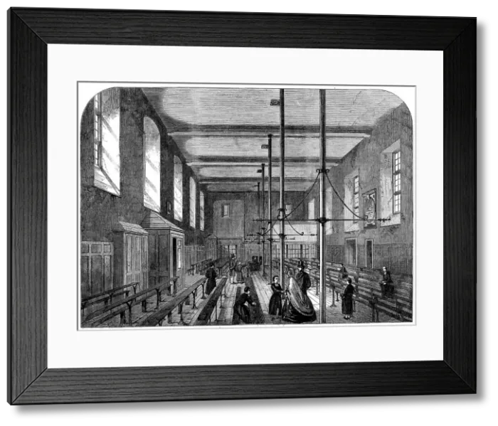 Framed Print : The Great Schools of England: Christ's Hospital - the Grammar-School, 1862. Creator: Unknown Framed Print : The Great Schools of England: Christ's Hospital - the Grammar-School, 1862. Creator: Unknown