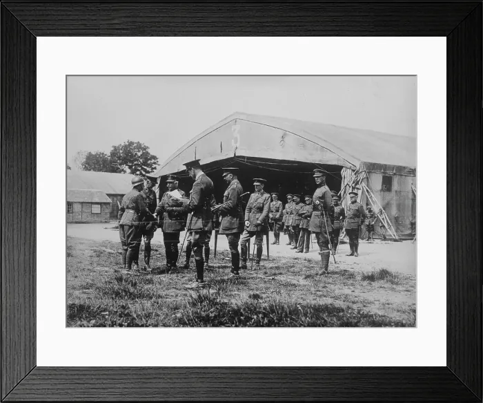 Framed Print : Duke of Connaught decorating a Belgian, 3 Jul 1918. Creator: Bain News Service Framed Print : Duke of Connaught decorating a Belgian, 3 Jul 1918. Creator: Bain News Service
