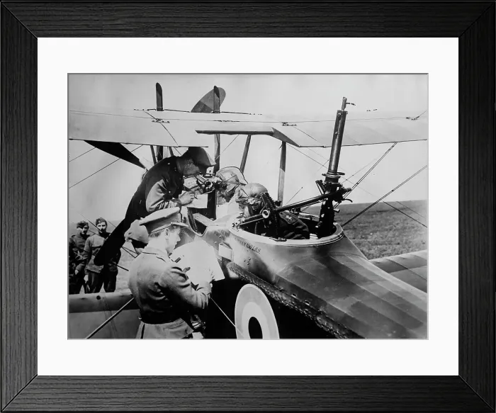 Framed Print : British aviators getting instructions, 15 May 1918. Creator: Bain News Service