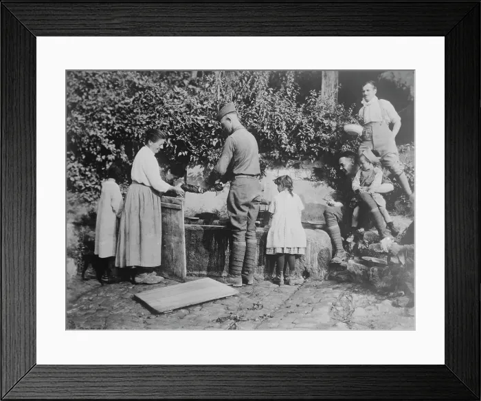 Framed Print : U.S. soldiers in France, 16 Aug 1918. Creator: Bain News Service Framed Print : U.S. soldiers in France, 16 Aug 1918. Creator: Bain News Service