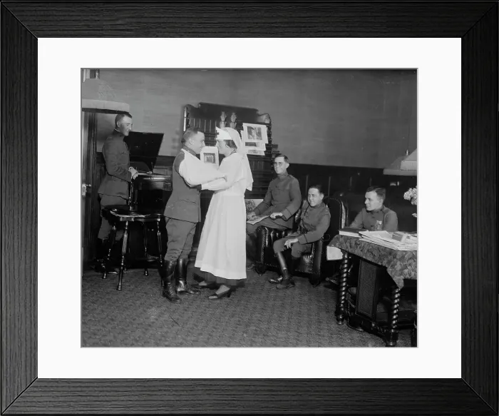 Framed Print : Red Cross wounded officer, between 1917 and c1920. Creator: Bain News Service Framed Print : Red Cross wounded officer, between 1917 and c1920. Creator: Bain News Service