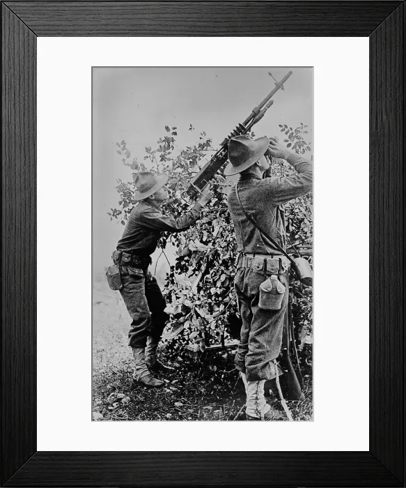 Framed Print : Anti-aircraft gun, 1918. Creator: Bain News Service Framed Print : Anti-aircraft gun, 1918. Creator: Bain News Service
