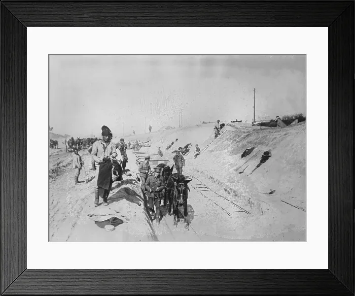 Framed Print : British & Chinese road b'ld'rs [i.e. builders], 11 Mar 1919. Creator: Bain News Service. British & Chinese road b'ld'rs [i.e. builders], 11 Mar 1919. Creator: Bain News Service