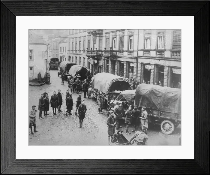 Framed Print : American Trucks, Kylburg [i.e. Kyllburg], Germany, 4 Dec 1919. Creator: Bain News Service