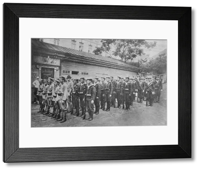 Framed Print : Vladivostock [i.e. Vladisvostok], Allied troops, Nov 1918. Creator: Bain News Service