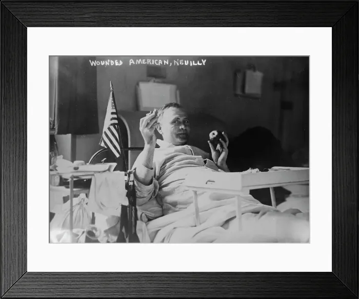 Framed Print : Wounded American, Neuilly, 1918 or 1919. Creator: Bain News Service Framed Print : Wounded American, Neuilly, 1918 or 1919. Creator: Bain News Service