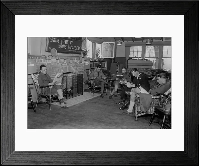 Framed Print : Y.M.C.A. hut, 1918. Creator: Bain News Service Framed Print : Y.M.C.A. hut, 1918. Creator: Bain News Service