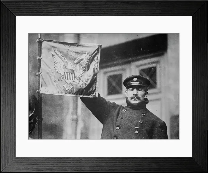 Framed Print : Pres't's flag, Paris, 31 Dec 1918. Creator: Bain News Service Framed Print : Pres't's flag, Paris, 31 Dec 1918. Creator: Bain News Service