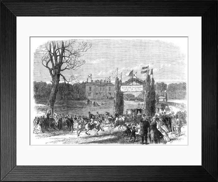 Framed Print : Marriage festivities at Quiddenham Park, Norfolk, the seat of the Earl of Albemarle, 1864. Creator: Unknown Framed Print : Marriage festivities at Quiddenham Park, Norfolk, the seat of the Earl of Albemarle, 1864. Creator: Unknown