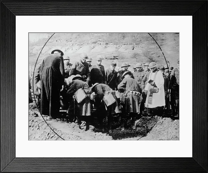 Framed Print : Burial of Rob't Bayard in France, Feb 1918. Creator: Bain News Service Framed Print : Burial of Rob't Bayard in France, Feb 1918. Creator: Bain News Service