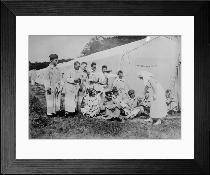 Framed Print : American field hospital, Auteuil, c1915. Creator: Bain News Service Framed Print : American field hospital, Auteuil, c1915. Creator: Bain News Service