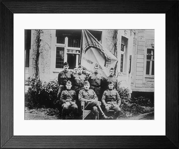 Framed Print : Officers of Rainbow Division, 1919. Creator: Bain News Service Framed Print : Officers of Rainbow Division, 1919. Creator: Bain News Service
