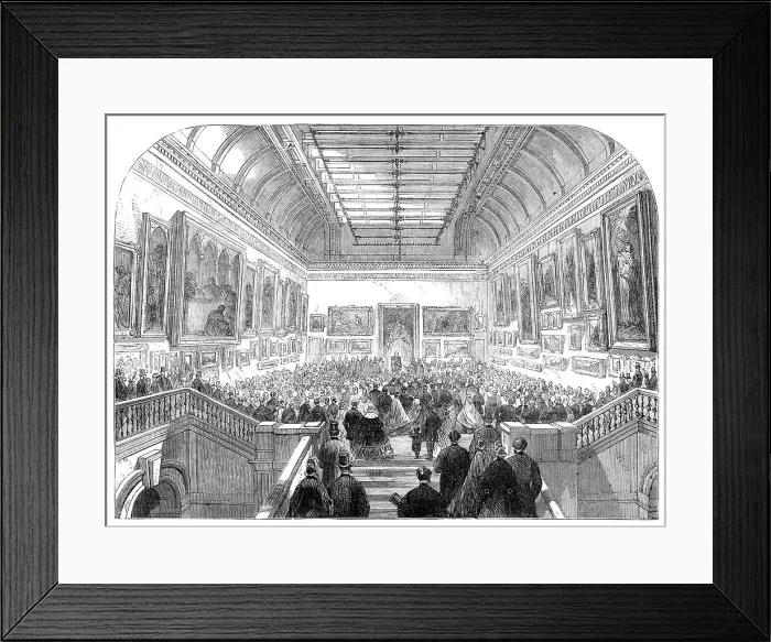 Framed Print : His Excellency the Earl of Carlisle opening the National Gallery of Ireland, 1864. Creator: Unknown Framed Print : His Excellency the Earl of Carlisle opening the National Gallery of Ireland, 1864. Creator: Unknown