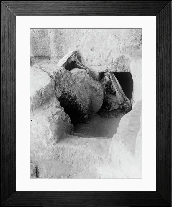 Framed Print : Rolling Stone, Tomb of Kings, Jerusalem, between c1915 and c1920. Creator: Bain News Service Framed Print : Rolling Stone, Tomb of Kings, Jerusalem, between c1915 and c1920. Creator: Bain News Service