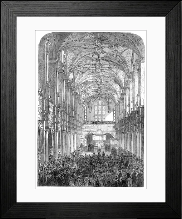 Framed Print : Reopening of the Chapel in the Royal Palace of Frederiksborg, Denmark, 1864. Creator: Unknown Framed Print : Reopening of the Chapel in the Royal Palace of Frederiksborg, Denmark, 1864. Creator: Unknown