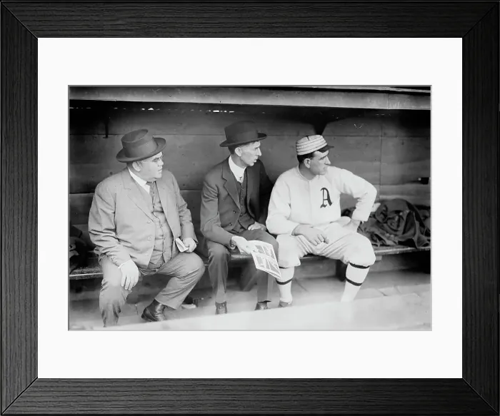 Framed Print : Connie Mack & Ira Thomas (coach), Philadelphia AL (baseball), 1914. Creator: Bain News Service. Connie Mack & Ira Thomas (coach), Philadelphia AL (baseball), 1914. Creator: Bain News Service Framed Print : Connie Mack & Ira Thomas (coach), Philadelphia AL (baseball), 1914. Creator: Bain News Service. Connie Mack & Ira Thomas (coach), Philadelphia AL (baseball), 1914. Creator: Bain News Service