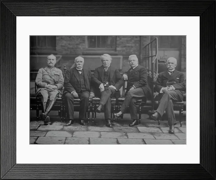 Framed Print : Foch, Clemenceau, Lloyd George, Orlando, Sonnino, between c1915 and c1920. Creator: Bain News Service Framed Print : Foch, Clemenceau, Lloyd George, Orlando, Sonnino, between c1915 and c1920. Creator: Bain News Service