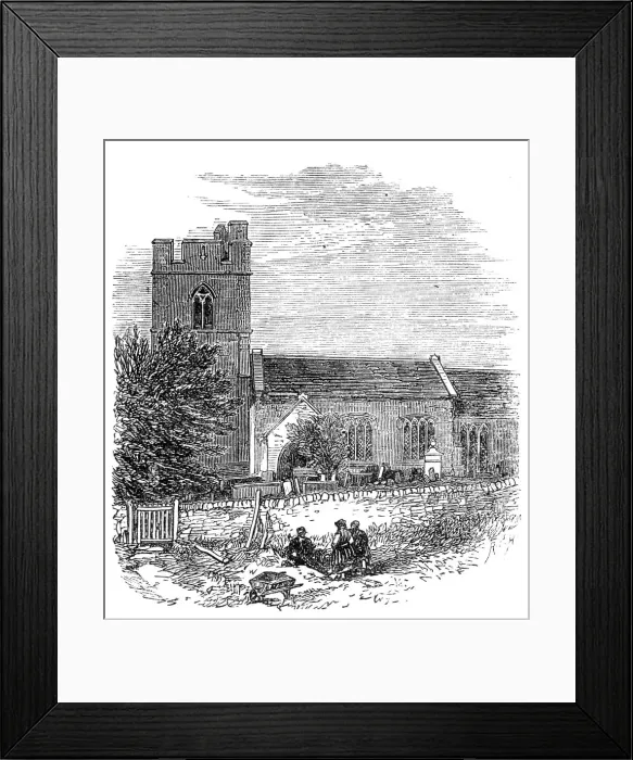 Framed Print : Old Radnor Church, the burial place of Sir G. C. Lewis, 1864. Creator: Unknown Framed Print : Old Radnor Church, the burial place of Sir G. C. Lewis, 1864. Creator: Unknown