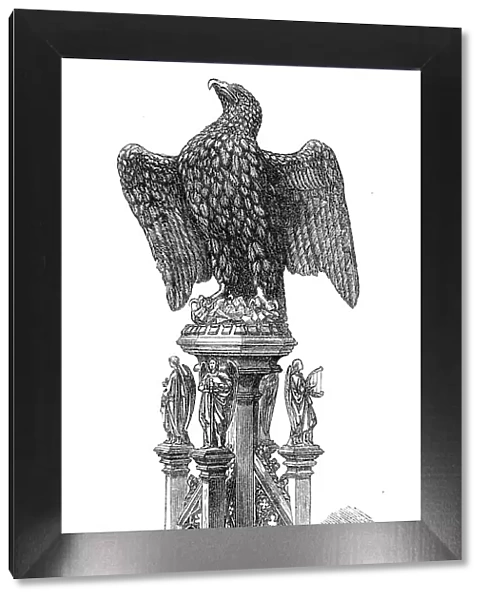 The Eagle lectern in New College Chapel, Oxford, 1864. Creator: Unknown