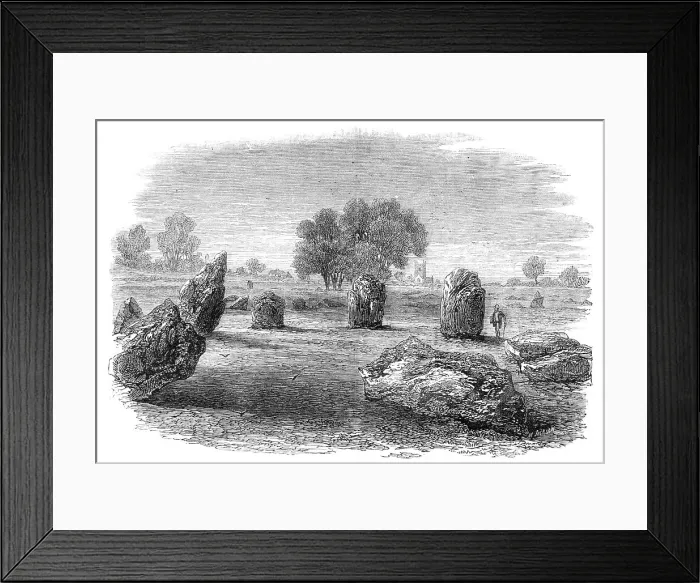 Framed Print : The British Association at Bath: Druidical circles at Stanton Drew, 1864. Creator: Unknown Framed Print : The British Association at Bath: Druidical circles at Stanton Drew, 1864. Creator: Unknown