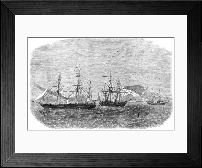 Framed Print : Pekin, one of the European-Chinese Squadron, leaving Chefoo, Shantung, 1864. Creator: Unknown Framed Print : Pekin, one of the European-Chinese Squadron, leaving Chefoo, Shantung, 1864. Creator: Unknown