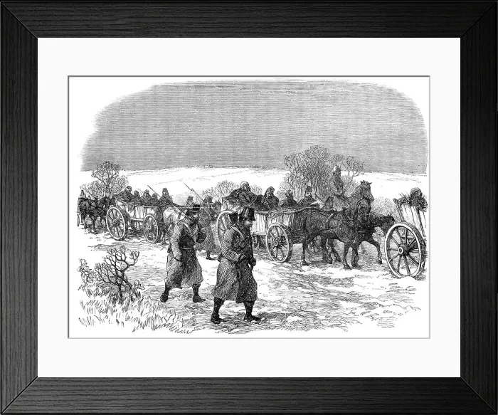 Framed Print : The War in Schleswig: wounded Austrians...after the battle of Over-Selk... 1864. Creator: Unknown Framed Print : The War in Schleswig: wounded Austrians...after the battle of Over-Selk... 1864. Creator: Unknown
