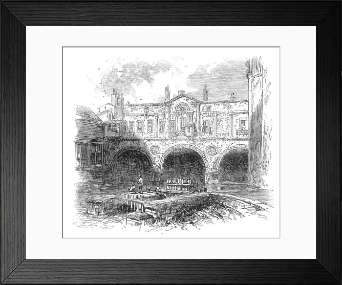 Framed Print : The British Association at Bath: Pulteney-bridge, 1864. Creator: Unknown Framed Print : The British Association at Bath: Pulteney-bridge, 1864. Creator: Unknown