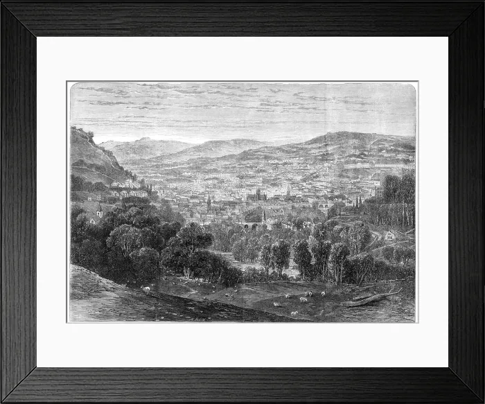 Framed Print : View of the city of Bath from the south-east, 1864. Creator: Mason Jackson Framed Print : View of the city of Bath from the south-east, 1864. Creator: Mason Jackson