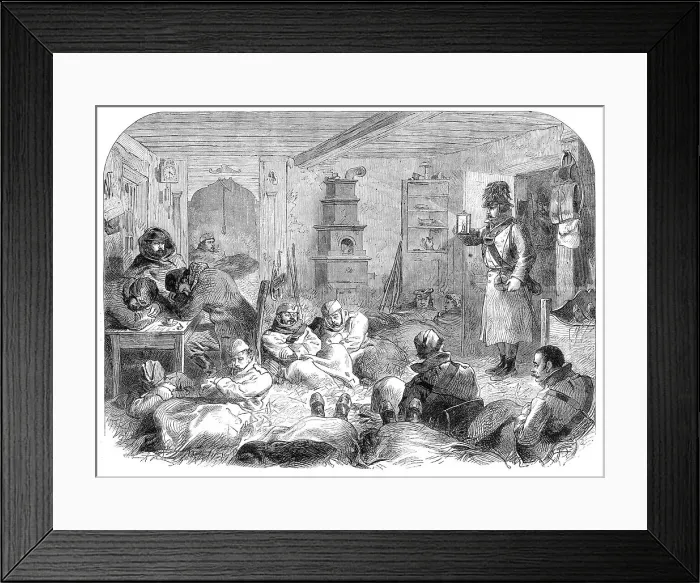 Framed Print : The War in Schleswig: Austrian outpost near Lottorf - from a sketch by our special artist, 1864. Creator: Unknown Framed Print : The War in Schleswig: Austrian outpost near Lottorf - from a sketch by our special artist, 1864. Creator: Unknown