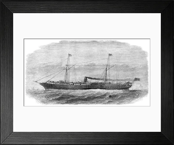 Framed Print : The Pacific Steam Navigation Company's new iron mail steam-ship Quito, 1864 Framed Print : The Pacific Steam Navigation Company's new iron mail steam-ship Quito, 1864