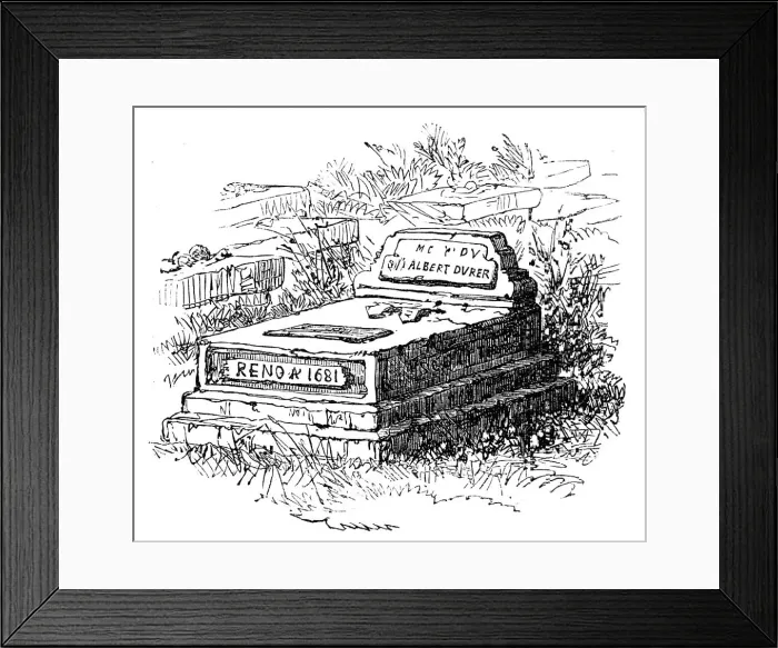Framed Print : Albert Durer's tomb, 1864. Creator: Unknown Framed Print : Albert Durer's tomb, 1864. Creator: Unknown
