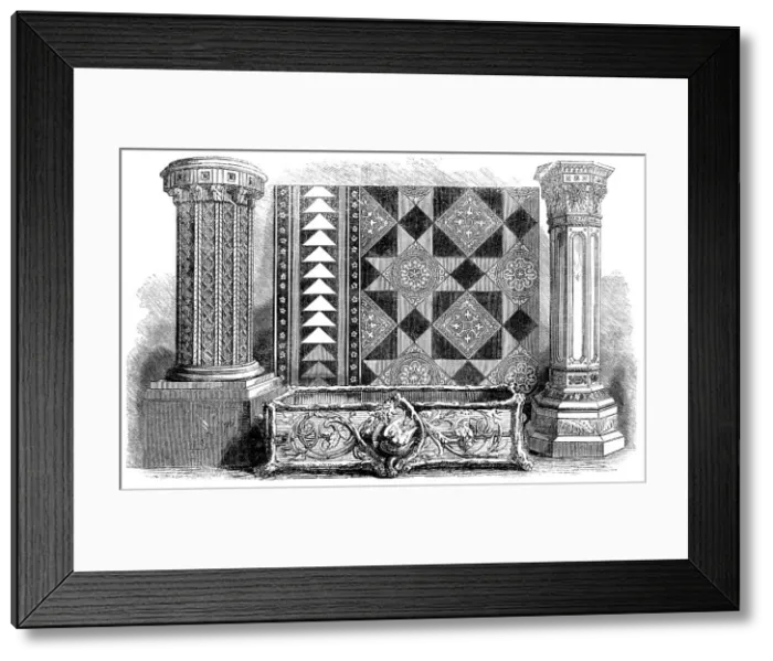 Framed Print : The International Exhibition: clay manufactures of the Shropshire coalfields, 1862. Creator: Unknown Framed Print : The International Exhibition: clay manufactures of the Shropshire coalfields, 1862. Creator: Unknown