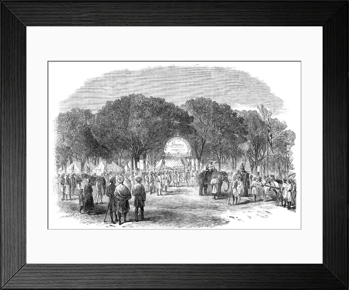 Framed Print : Agricultural Exhibition at Roorkee, North-West Provinces of India: general view, 1864. Creator: Unknown Framed Print : Agricultural Exhibition at Roorkee, North-West Provinces of India: general view, 1864. Creator: Unknown