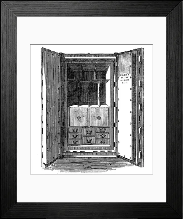 Framed Print : The International Exhibition: Chubbs safe, 1862. Creator: Unknown Framed Print : The International Exhibition: Chubbs safe, 1862. Creator: Unknown