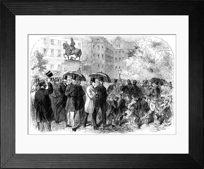 Framed Print : Visit of the Prince and Princess of Wales to Denmark: Kongens-Nytorf, at Copenhagen, 1864. Creator: Unknown Framed Print : Visit of the Prince and Princess of Wales to Denmark: Kongens-Nytorf, at Copenhagen, 1864. Creator: Unknown