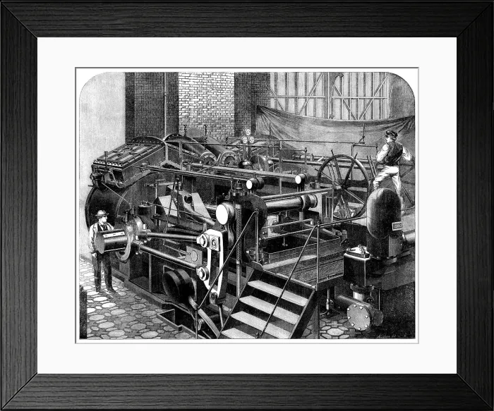 Framed Print : The International Exhibition: Messrs. Maudslay's engines of 800-horse power for the Valiant, 1862. Creator: Mallett Framed Print : The International Exhibition: Messrs. Maudslay's engines of 800-horse power for the Valiant, 1862. Creator: Mallett