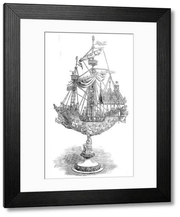 Framed Print : The Loan Collection, South-Kensington: Silver parcel-gilt nef, 1862. Creator: Unknown Framed Print : The Loan Collection, South-Kensington: Silver parcel-gilt nef, 1862. Creator: Unknown